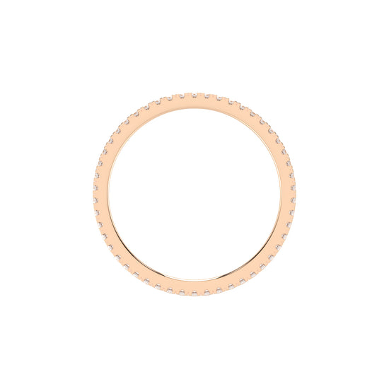 Lustria shared prong eternity lab diamond ring