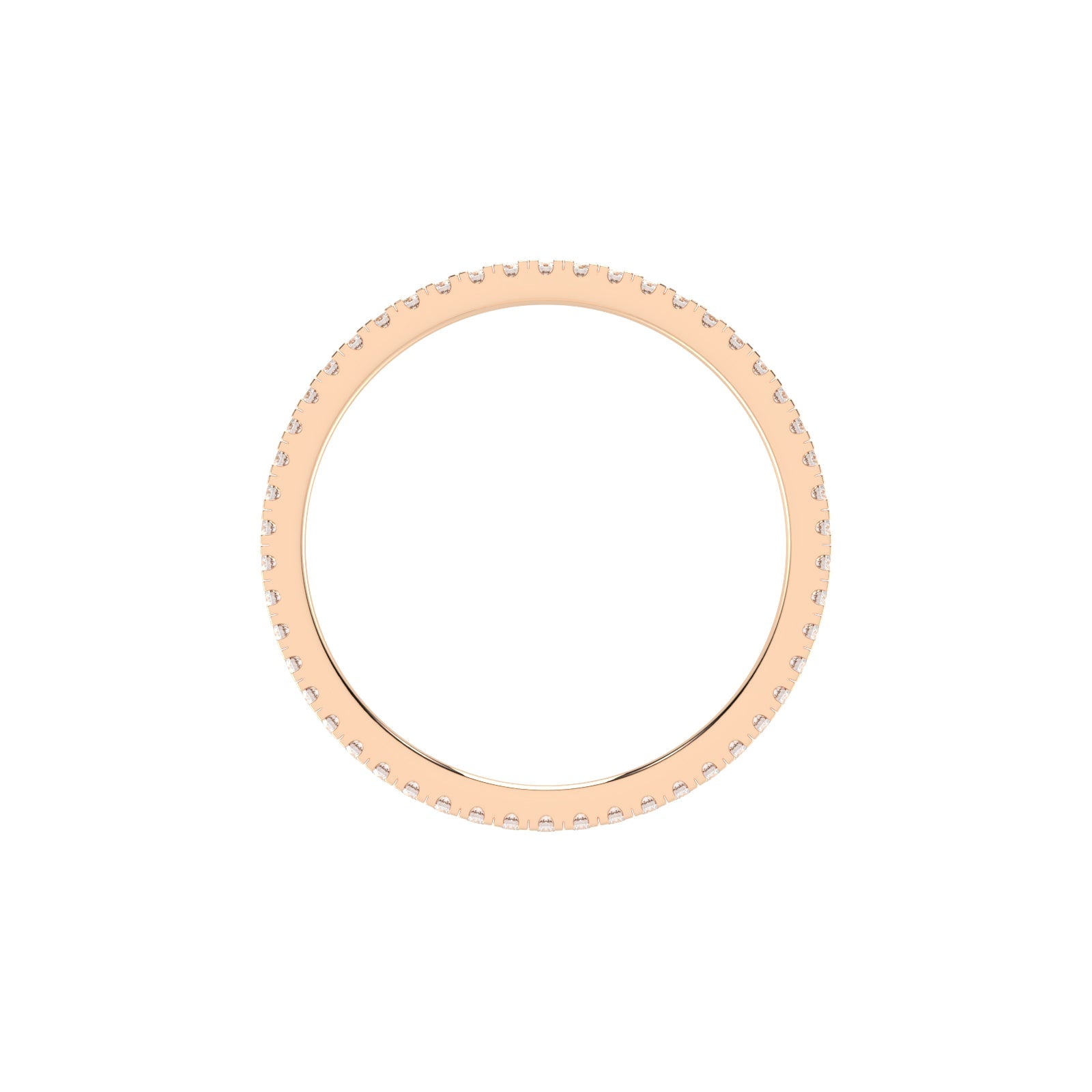 Lustria shared prong eternity lab diamond ring