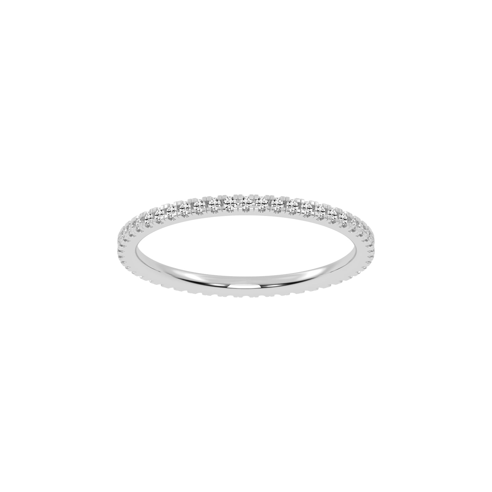 Lustria shared prong eternity lab diamond ring