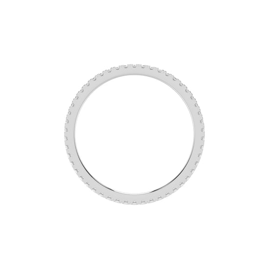 Lustria shared prong eternity lab diamond ring