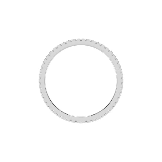 Lustria shared prong eternity lab diamond ring