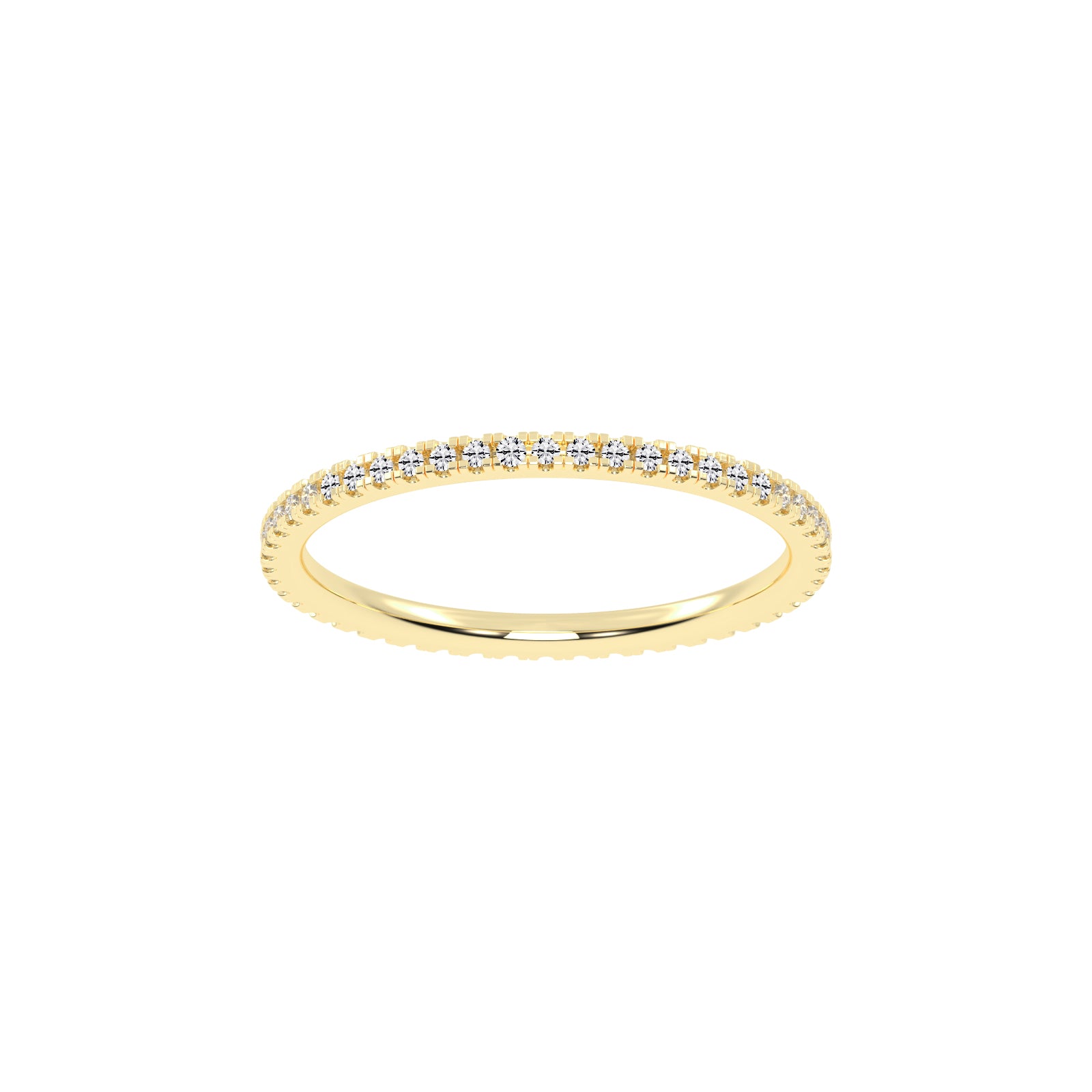 Lustria shared prong eternity lab diamond ring