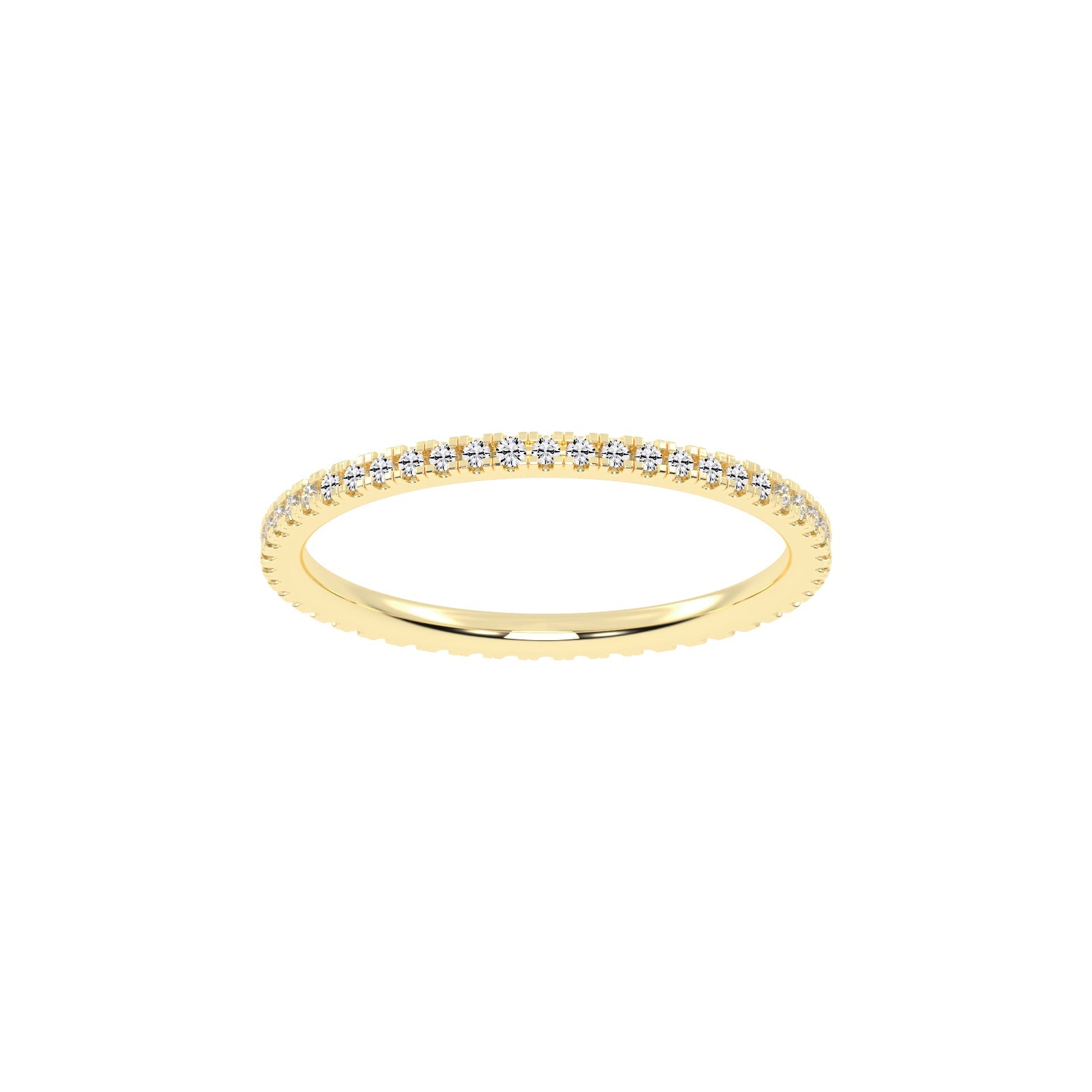 Lustria shared prong eternity lab diamond ring