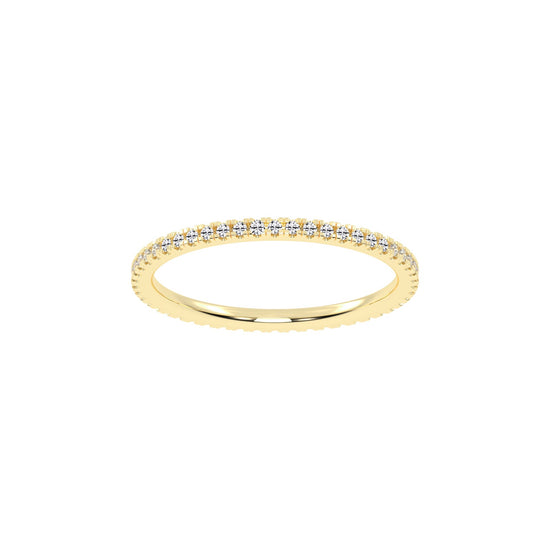 Lustria shared prong eternity lab diamond ring
