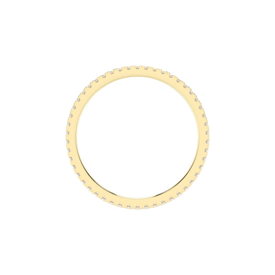 Lustria shared prong eternity lab diamond ring