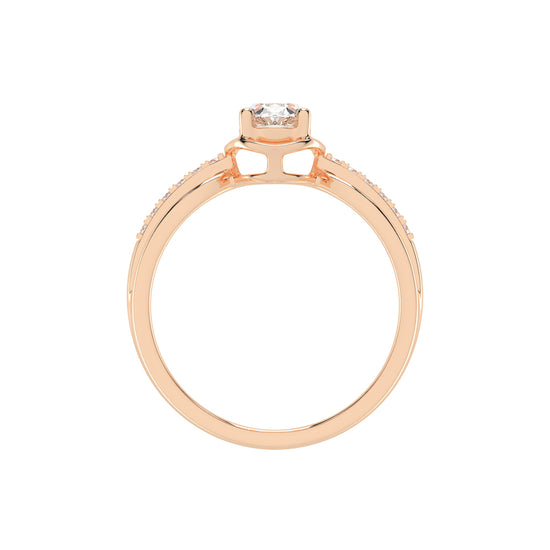 Triavell  Split shank oval cut classic lab diamond ring