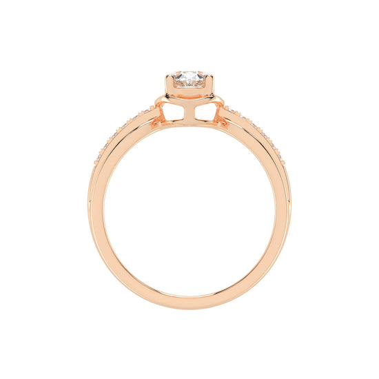 Triavell  Split shank oval cut classic lab diamond ring