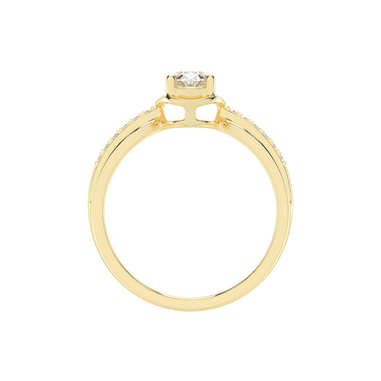 Triavell  Split shank oval cut classic lab diamond ring