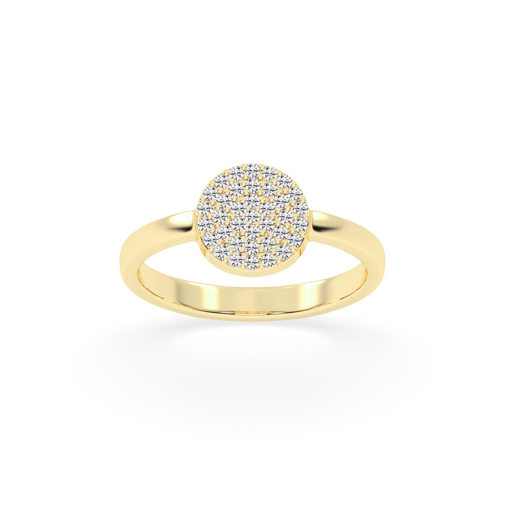 Deloria traditional round cut delicate lab diamond ring