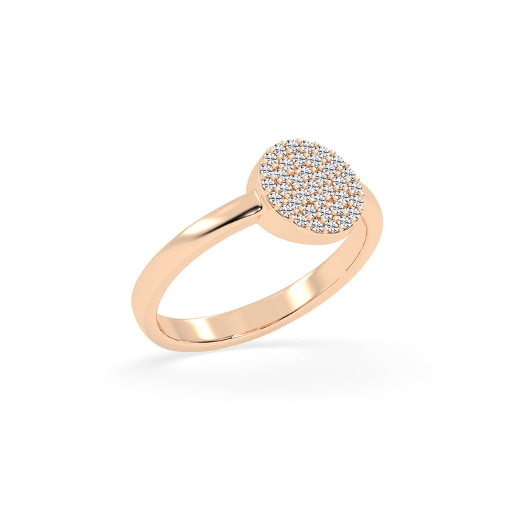 Deloria traditional round cut delicate lab diamond ring