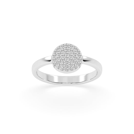 Deloria traditional round cut delicate lab diamond ring