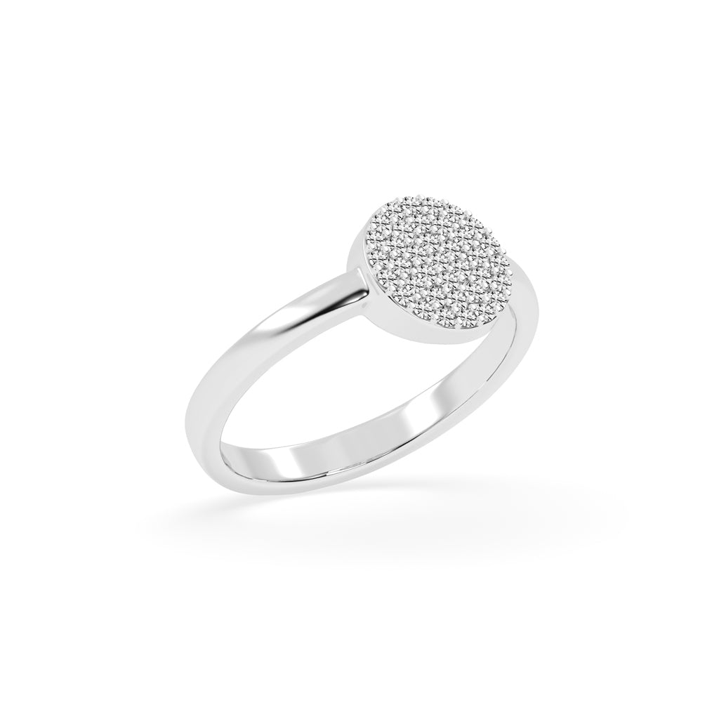 Deloria traditional round cut delicate lab diamond ring
