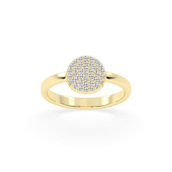 Deloria traditional round cut delicate lab diamond ring