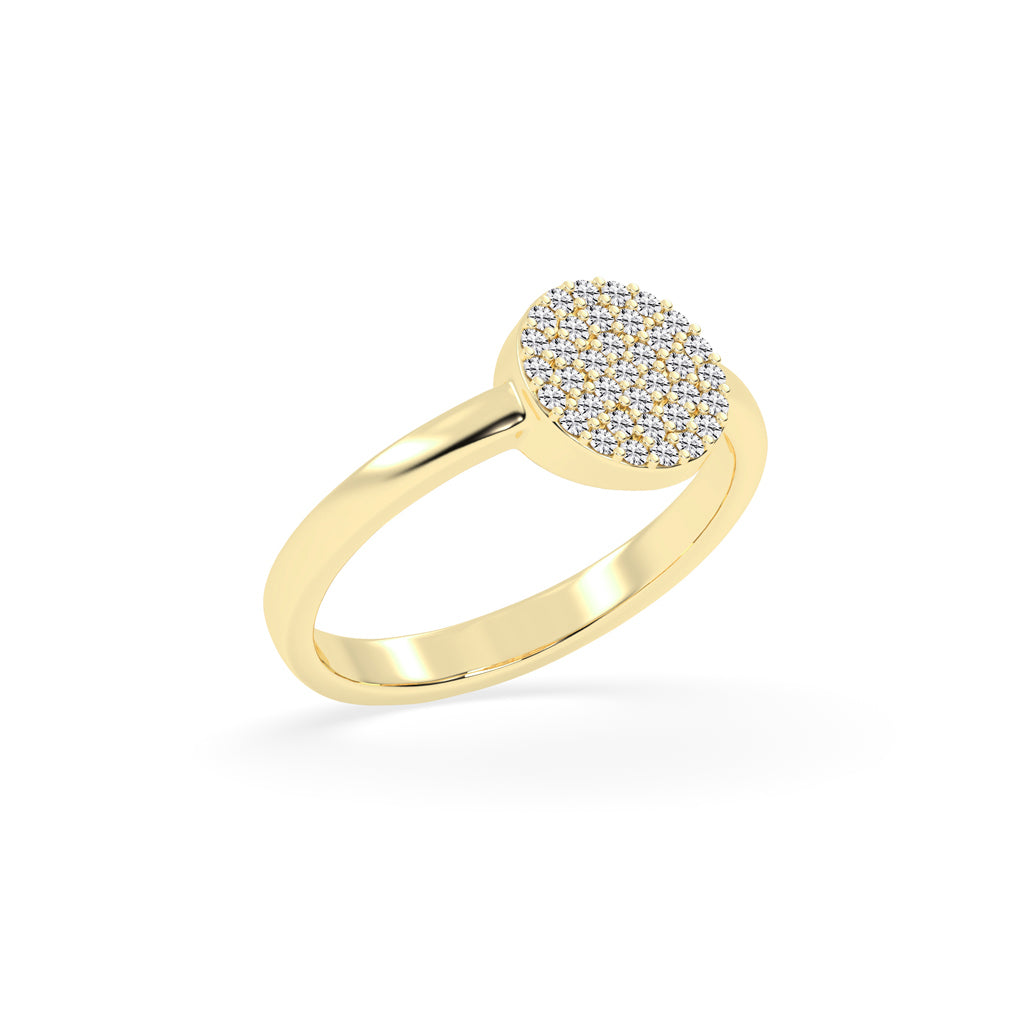 Deloria traditional round cut delicate lab diamond ring