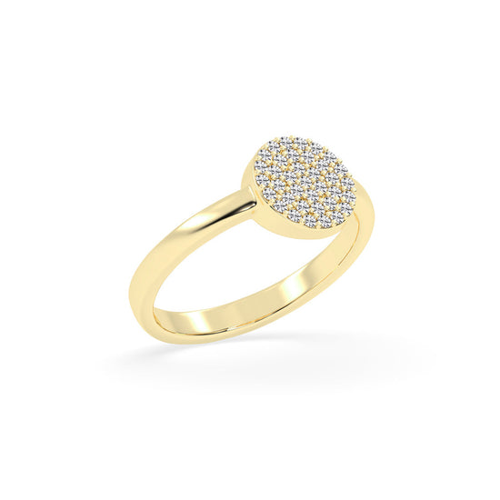 Deloria traditional round cut delicate lab diamond ring