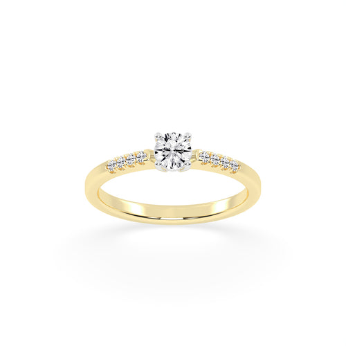 Elysara  emerald cut classic lab diamond ring