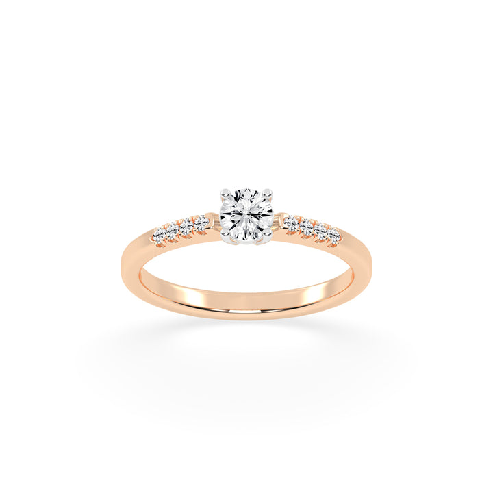 Elysara  emerald cut classic lab diamond ring