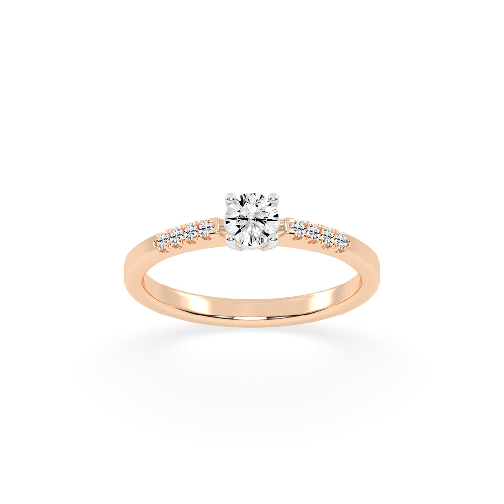 Elysara  emerald cut classic lab diamond ring