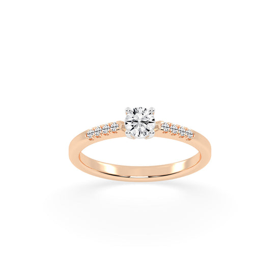 Elysara  emerald cut classic lab diamond ring