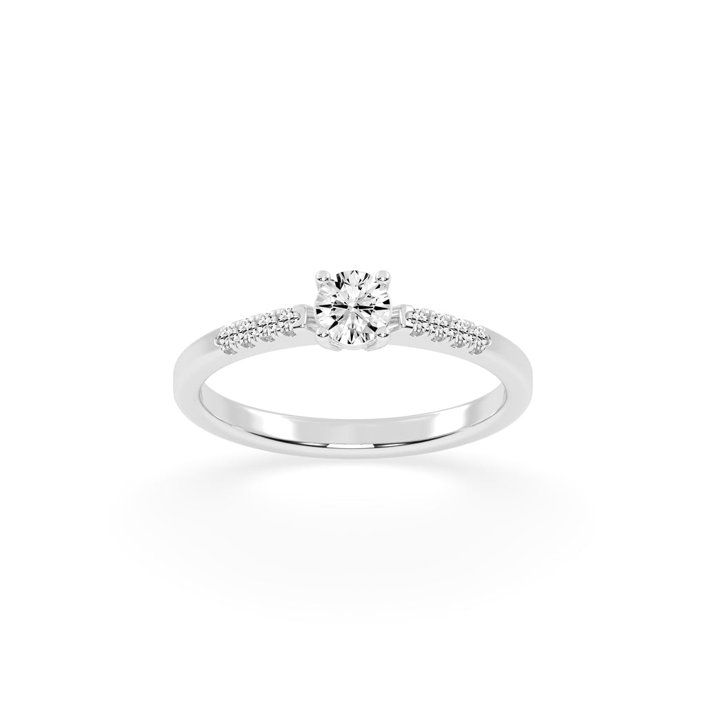 Elysara  emerald cut classic lab diamond ring