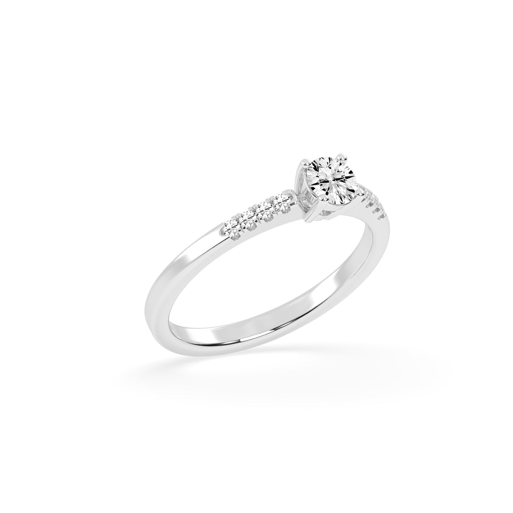 Elysara  emerald cut classic lab diamond ring