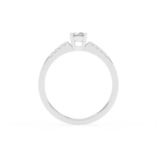 Elysara  emerald cut classic lab diamond ring