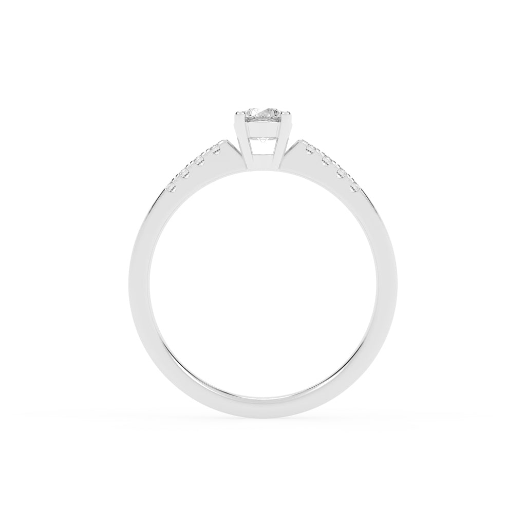 Elysara  emerald cut classic lab diamond ring