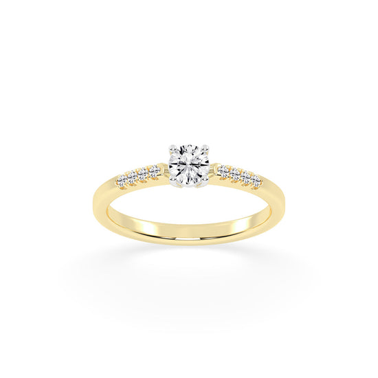 Elysara  emerald cut classic lab diamond ring