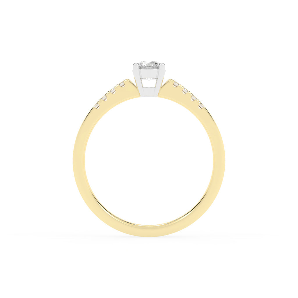 Elysara  emerald cut classic lab diamond ring