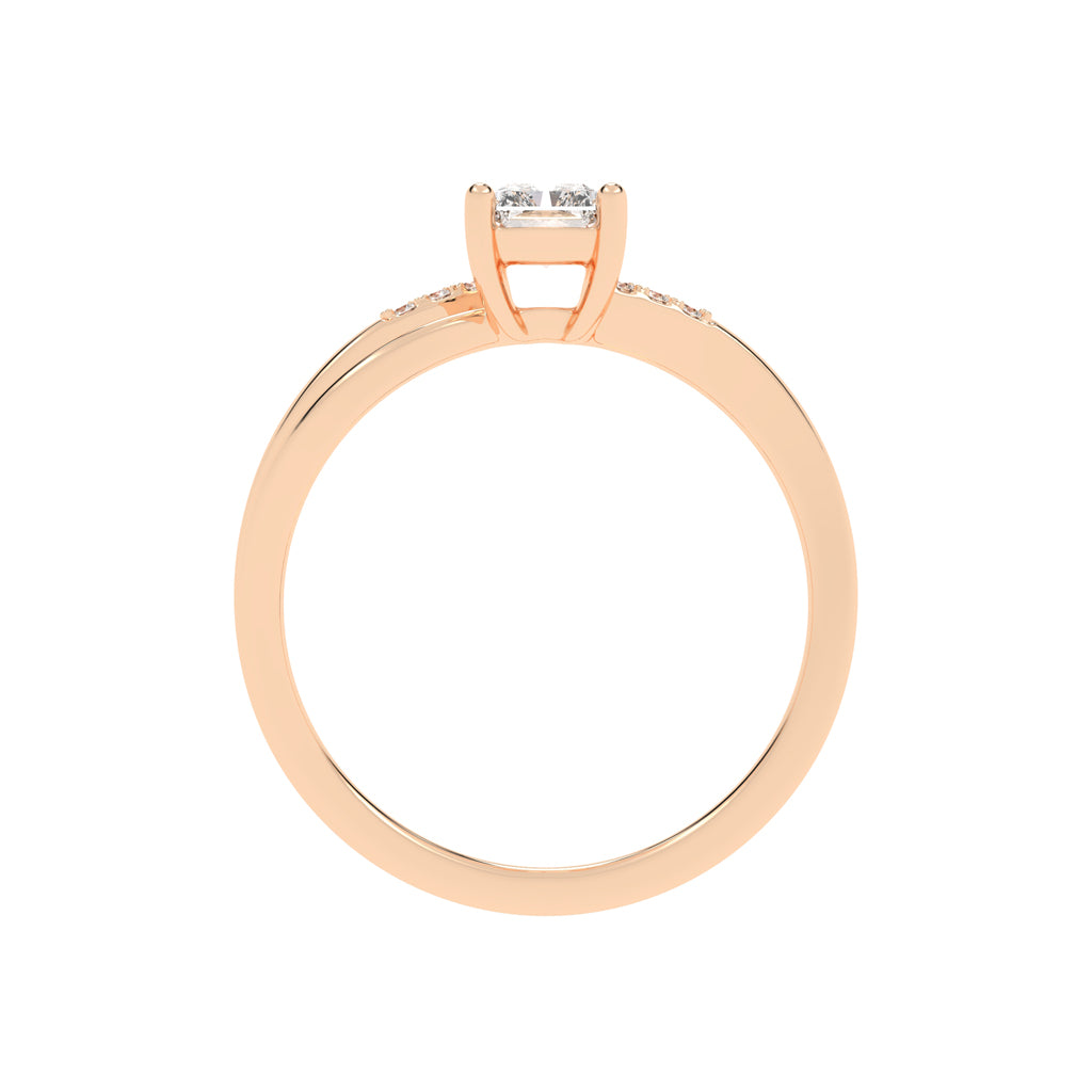 Lavenza  Furay radiant cut classic lab diamond ring