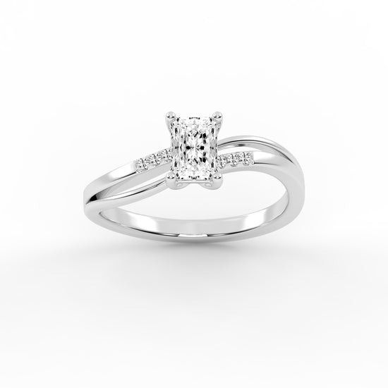 Lavenza  Furay radiant cut classic lab diamond ring