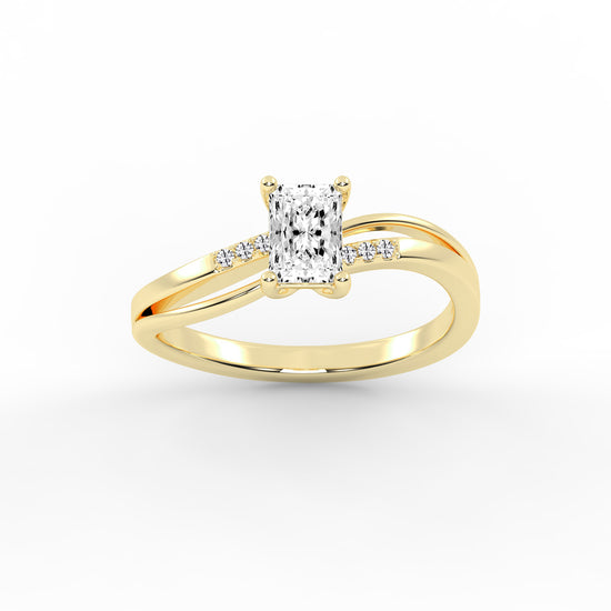 Lavenza  Furay radiant cut classic lab diamond ring