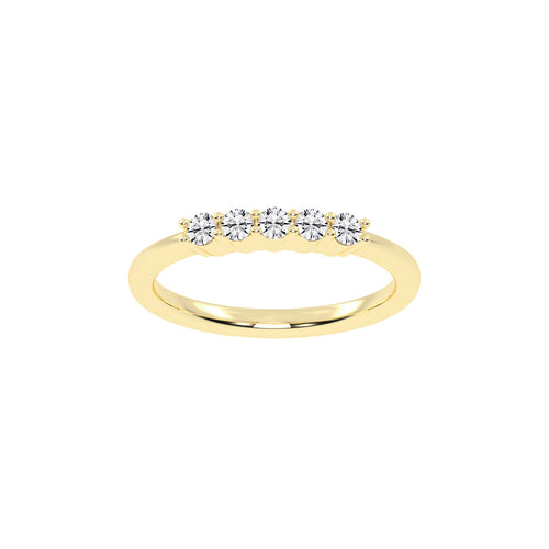 Aurelia 5 stone half eternity lab diamond ring