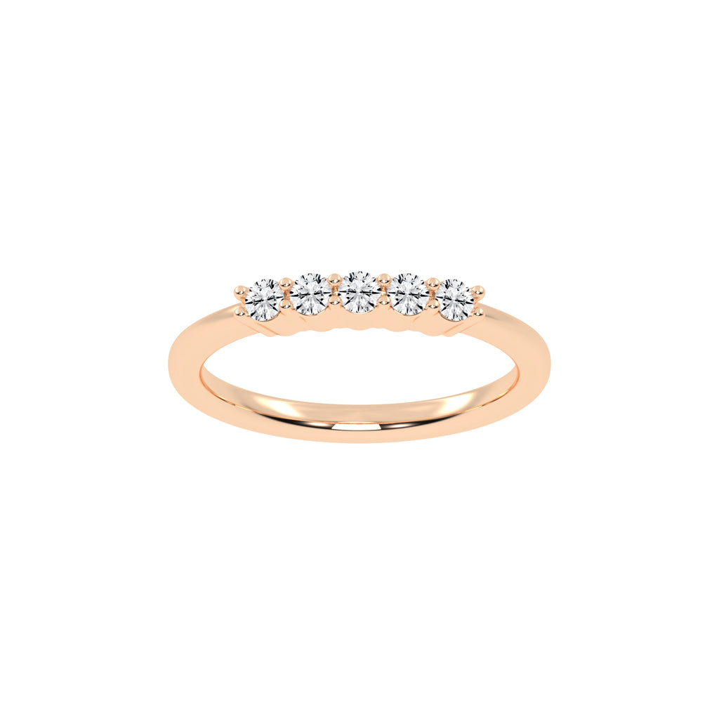 Aurelia 5 stone half eternity lab diamond ring