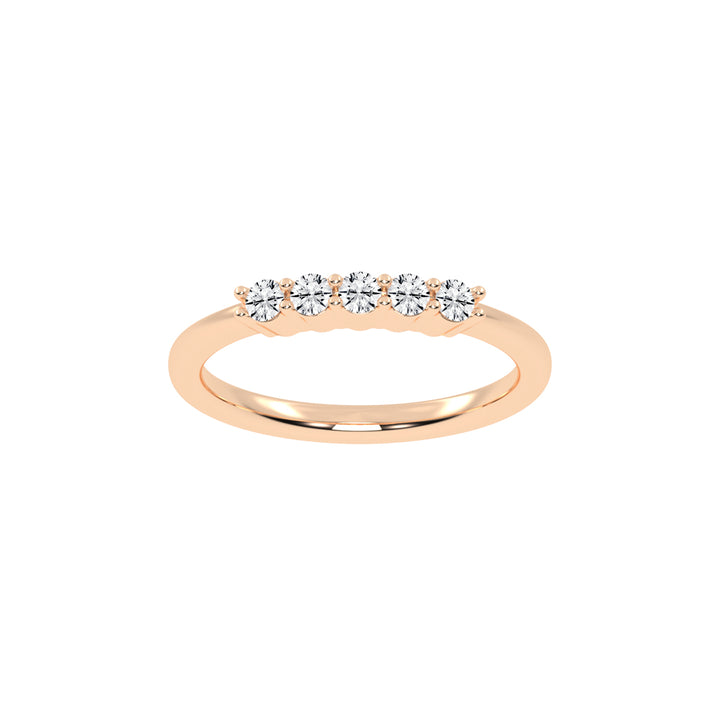 Aurelia 5 stone half eternity lab diamond ring