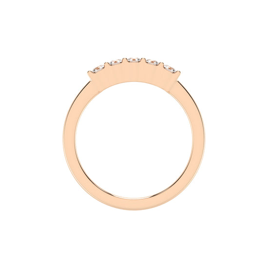 Aurelia 5 stone half eternity lab diamond ring