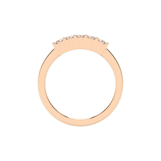 Aurelia 5 stone half eternity lab diamond ring