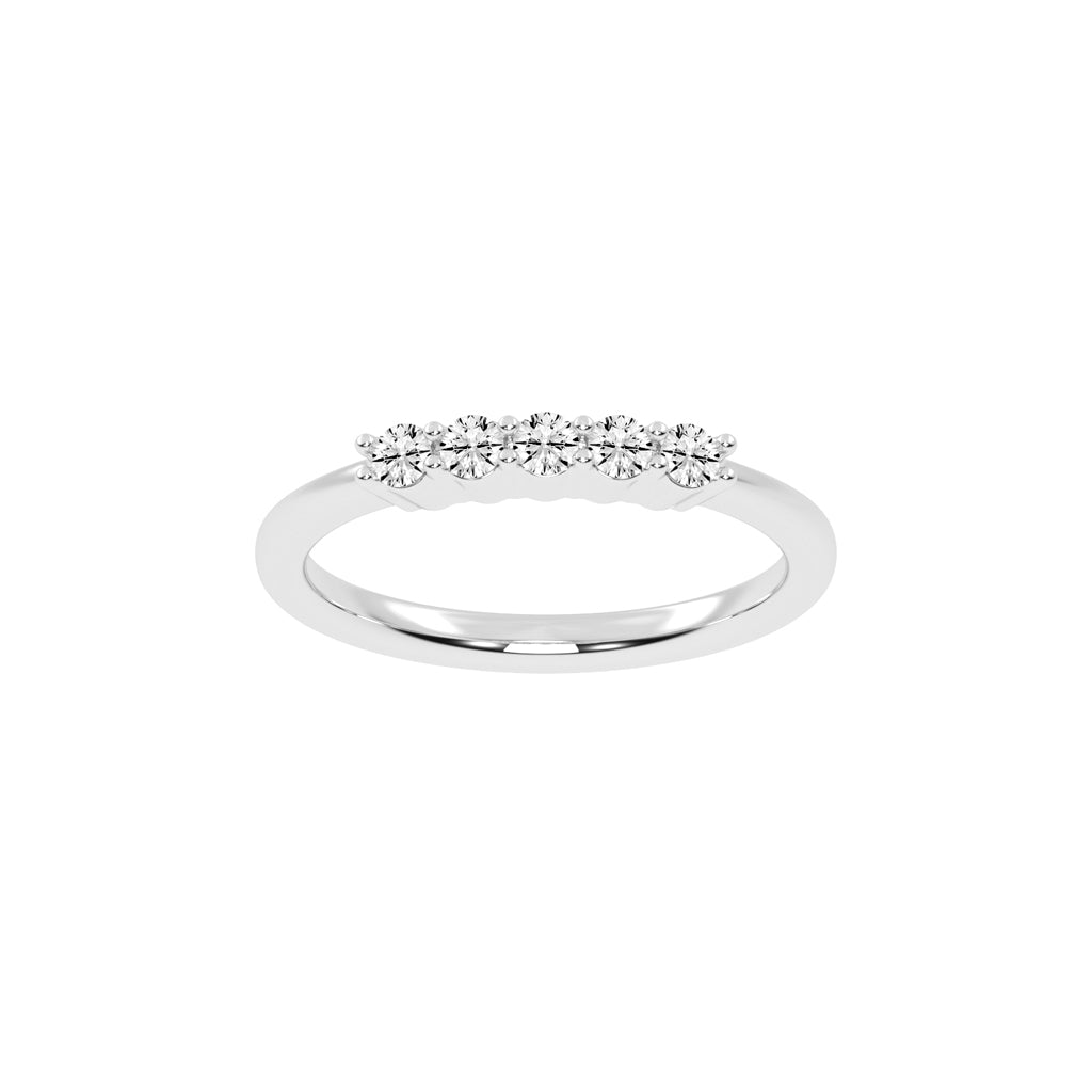 Aurelia 5 stone half eternity lab diamond ring