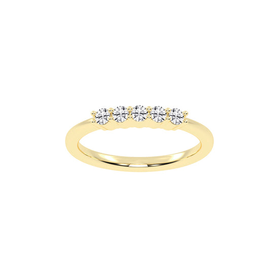 Aurelia 5 stone half eternity lab diamond ring