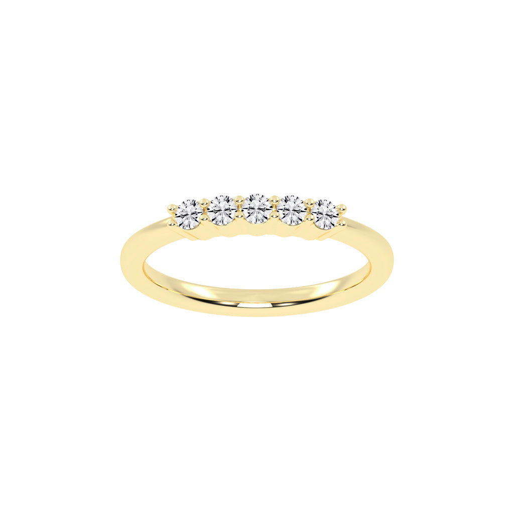 Aurelia 5 stone half eternity lab diamond ring