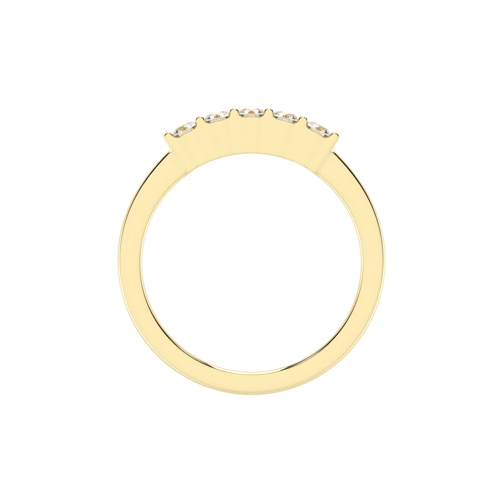 Aurelia 5 stone half eternity lab diamond ring