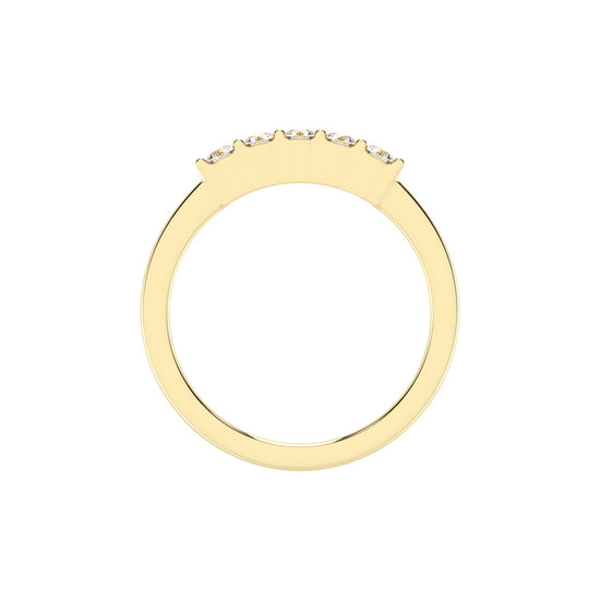 Aurelia 5 stone half eternity lab diamond ring