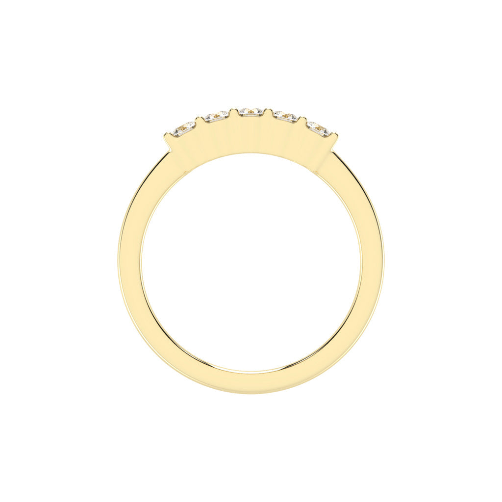 Aurelia 5 stone half eternity lab diamond ring