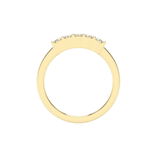 Aurelia 5 stone half eternity lab diamond ring
