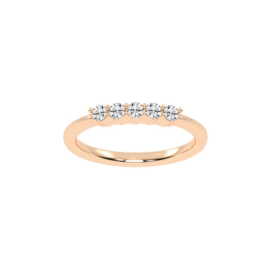 Aurelia 5 stone half eternity lab diamond ring