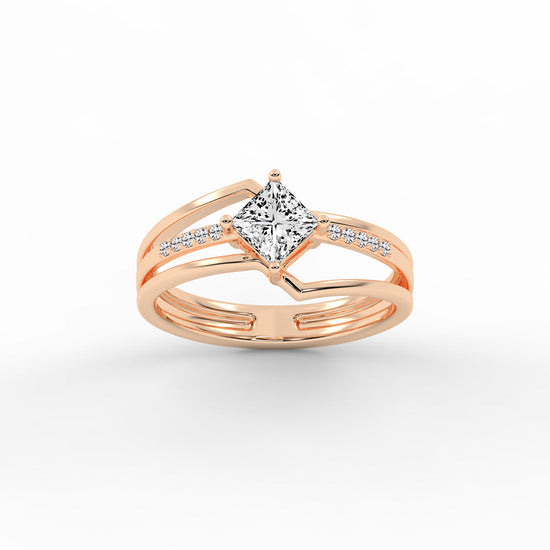 Emperia Split shank princess cut classic lab diamond ring