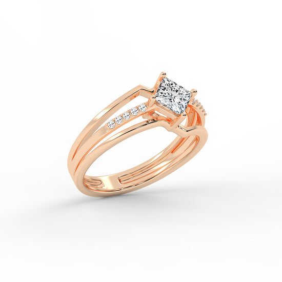 Emperia Split shank princess cut classic lab diamond ring