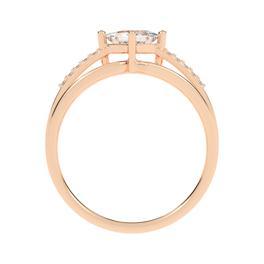 Emperia Split shank princess cut classic lab diamond ring