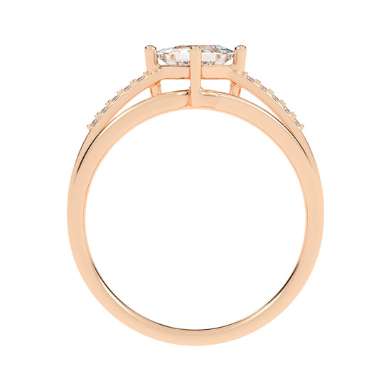 Emperia Split shank princess cut classic lab diamond ring