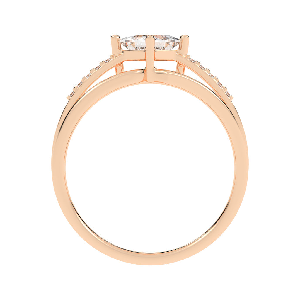 Emperia Split shank princess cut classic lab diamond ring